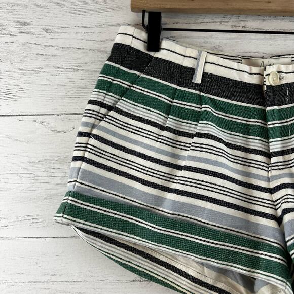 Joie Striped Linen Blend Shorts Size 4 - Picture 7 of 7